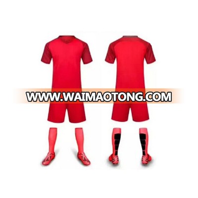 New Design Thai Quality Red Portugal Custom Soccer Jersey